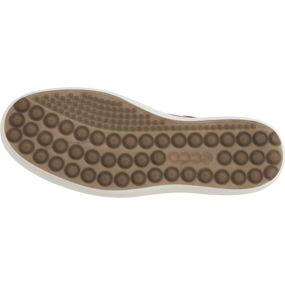 Ecco Men's Soft 7 Plain Toe Sneaker Lace Up Leather Comfort Oxford Shoe Cognac - Picture 7 of 9